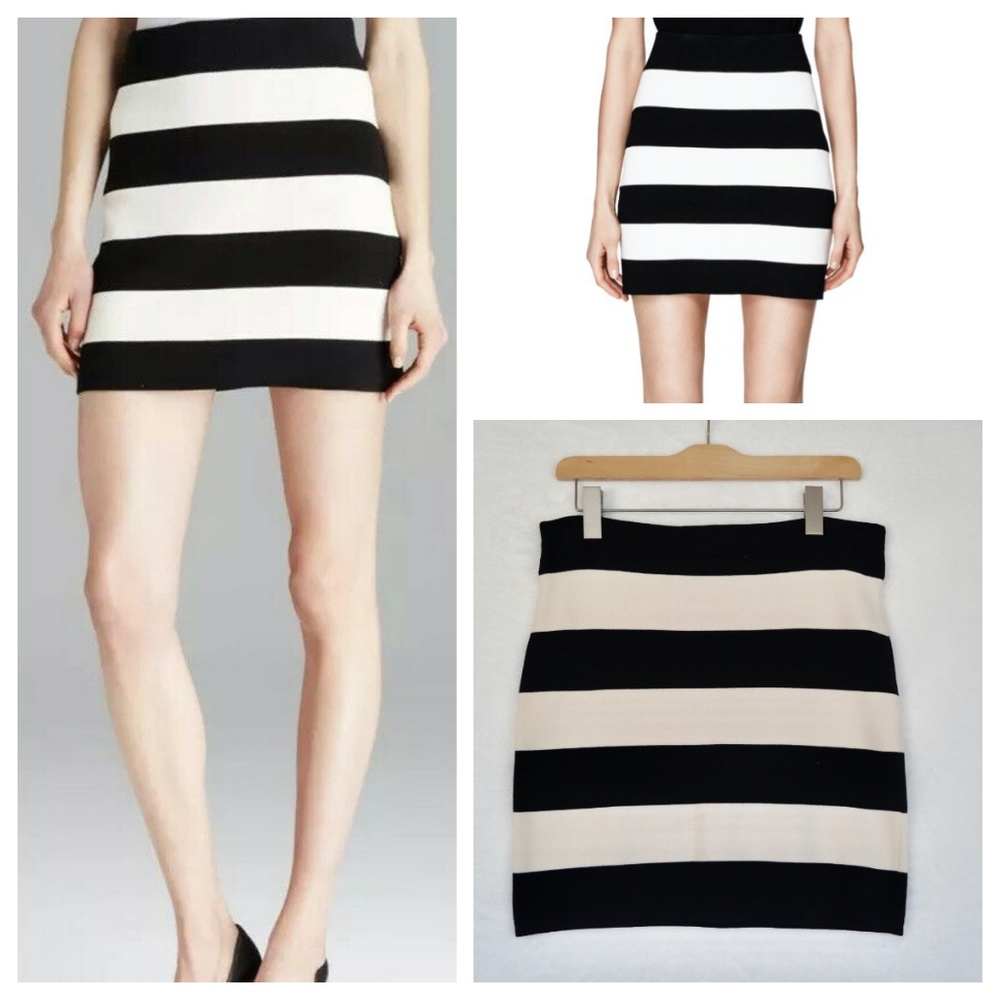 THEORY fitted stretch mini skirt